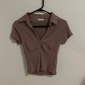 Trendy beige teen top